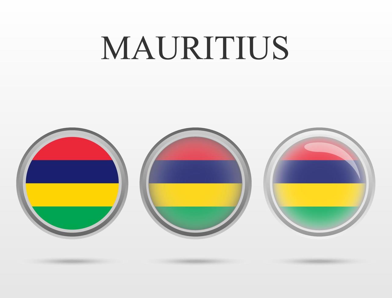 bandeira da Maurícia em forma de círculo vetor