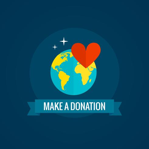 Ícone de caridade e doações vetor