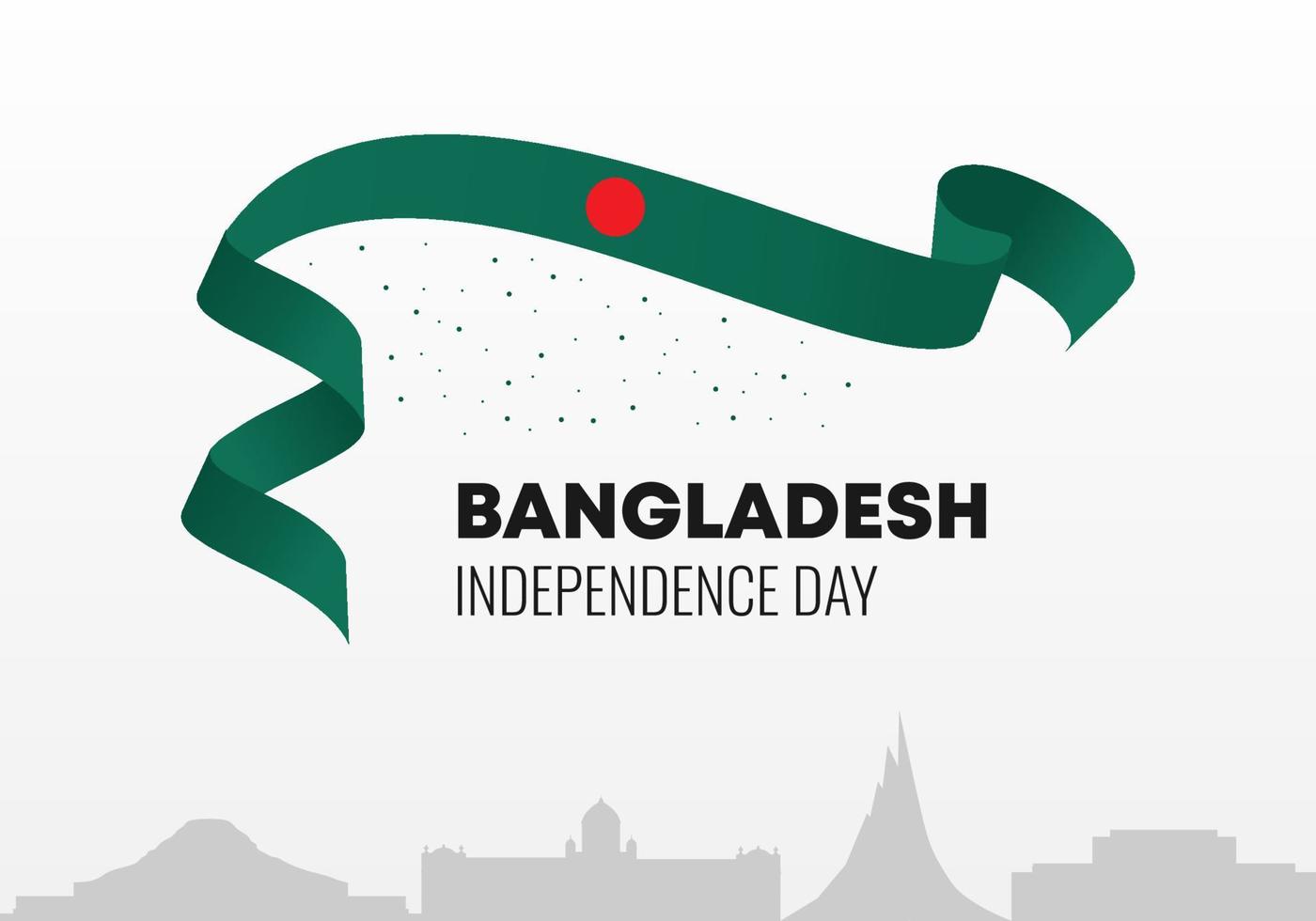 fundo do dia da independência de Bangladesh em 26 de março. vetor