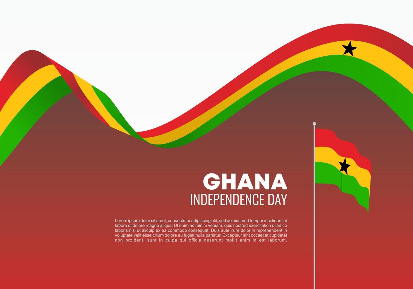 fundo do dia da independência de Gana em 6 de março. vetor