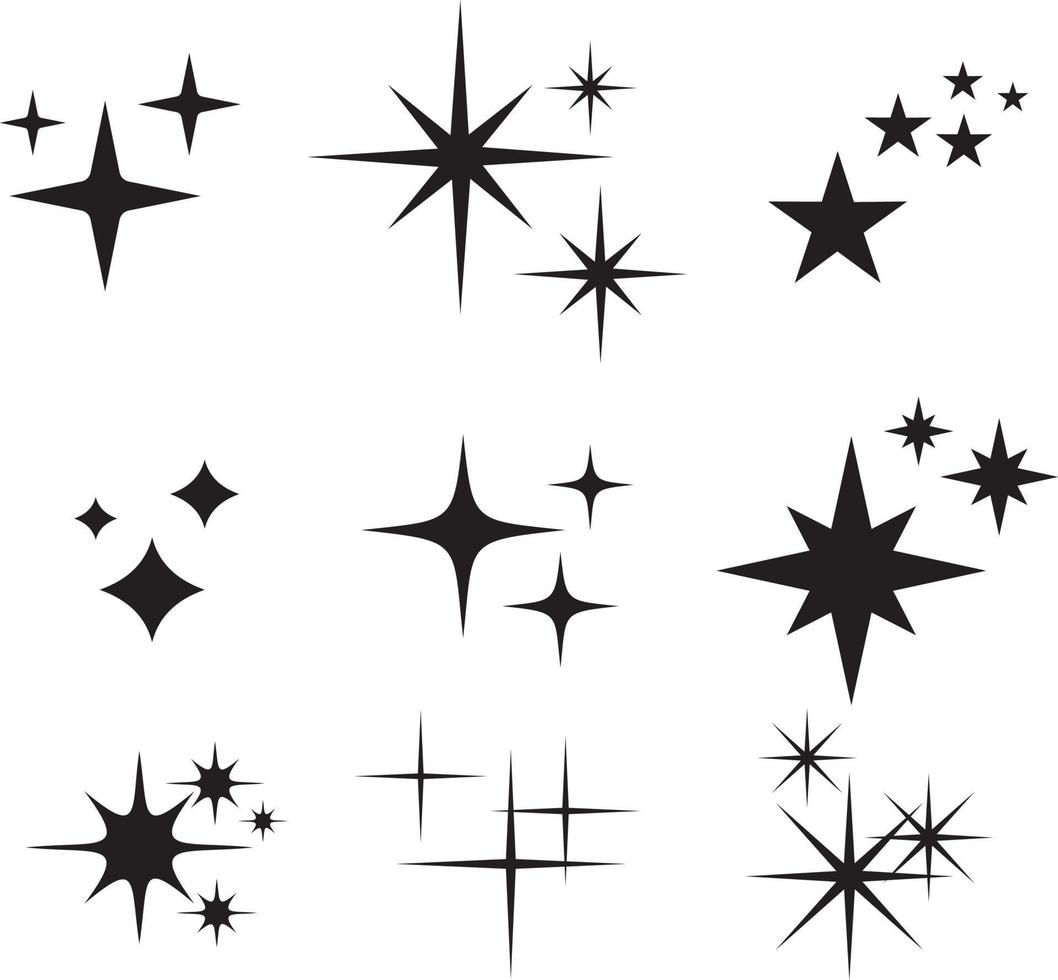 conjunto de estrelas cintilantes vetor