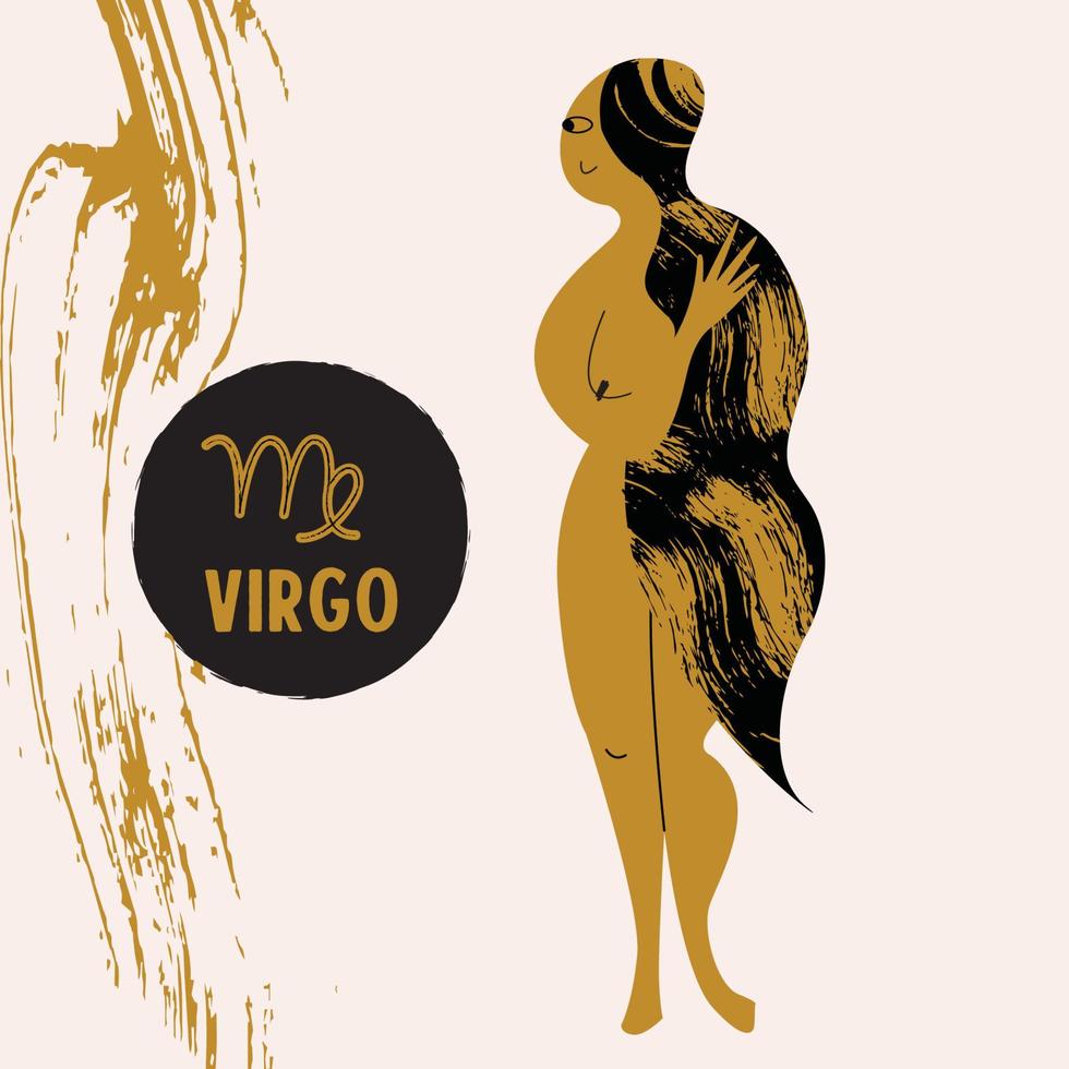 signo do zodíaco virgo. constelação do virgo. ilustração vetorial. vetor