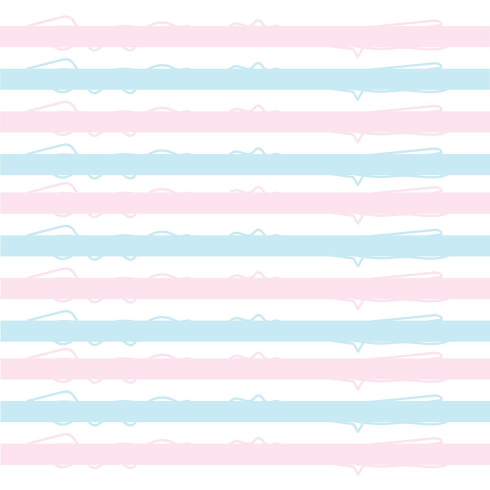 Faixa de fundo sem costura fofa com cor pastel desenhada à mão vetor