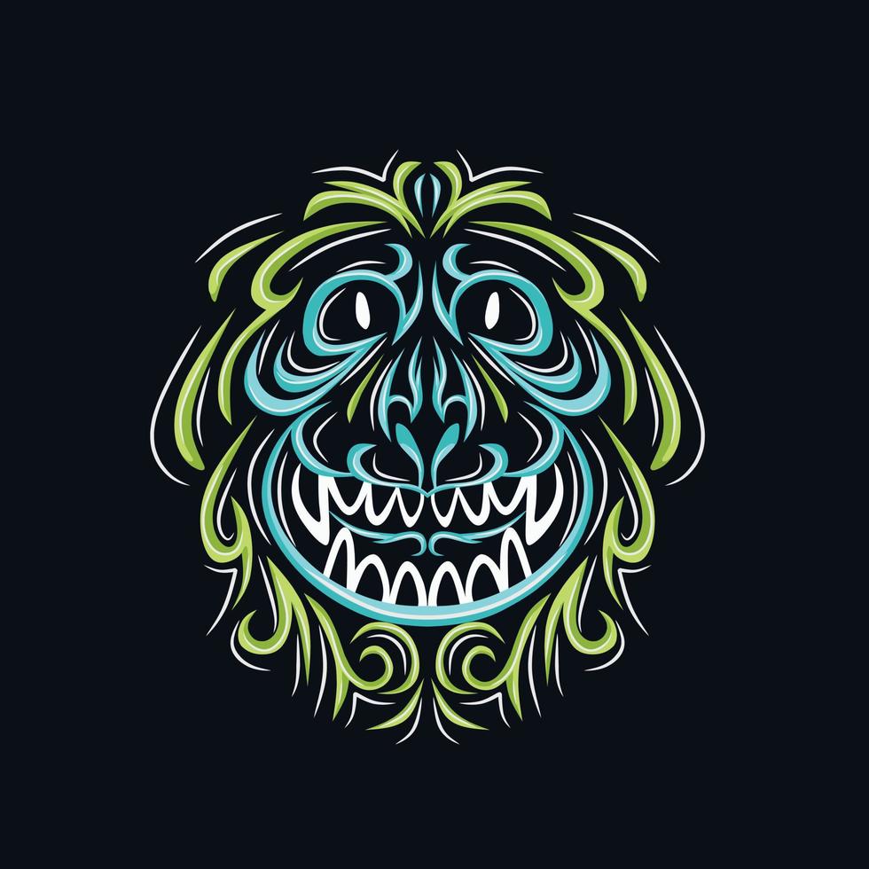 ilustração demon mask design vector download