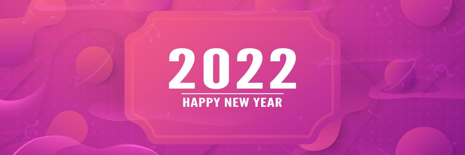 feliz ano novo 2022, abstrato moderno em estilo líquido e fluido. corte de papel roxo. vetor