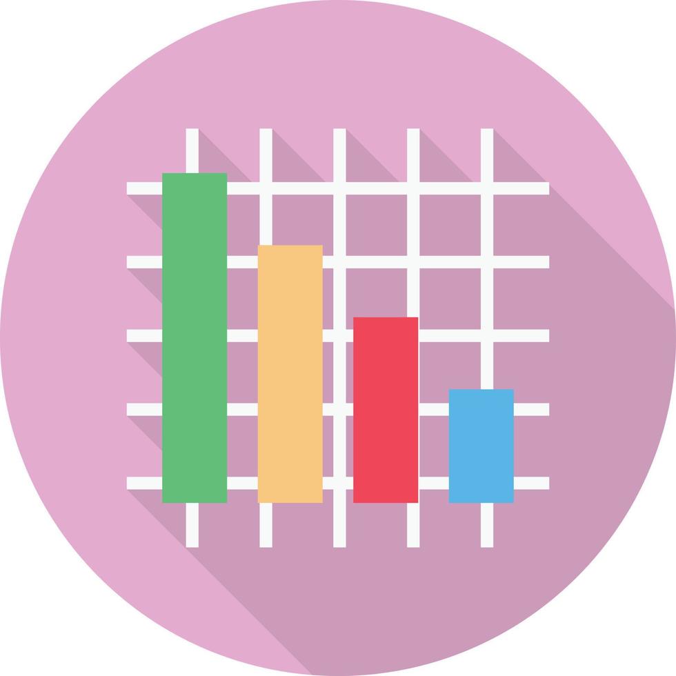 ícone plano de círculo de gráfico de impostos vetor