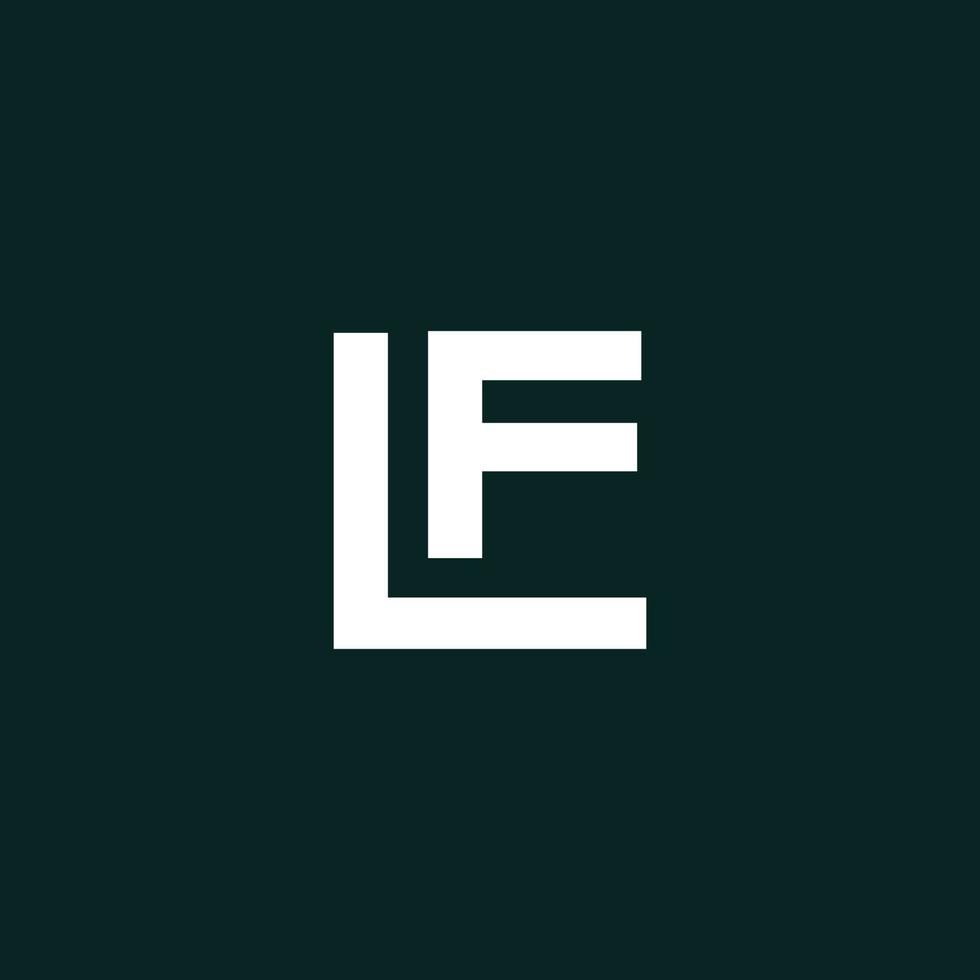 logotipo com as iniciais lf design moderno e luxuoso vetor