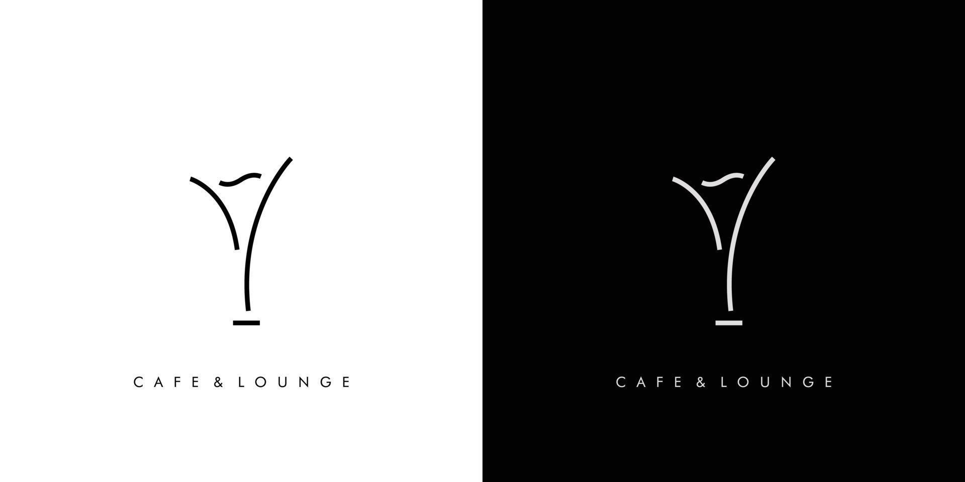 design moderno e elegante do logotipo do bar e lounge vetor