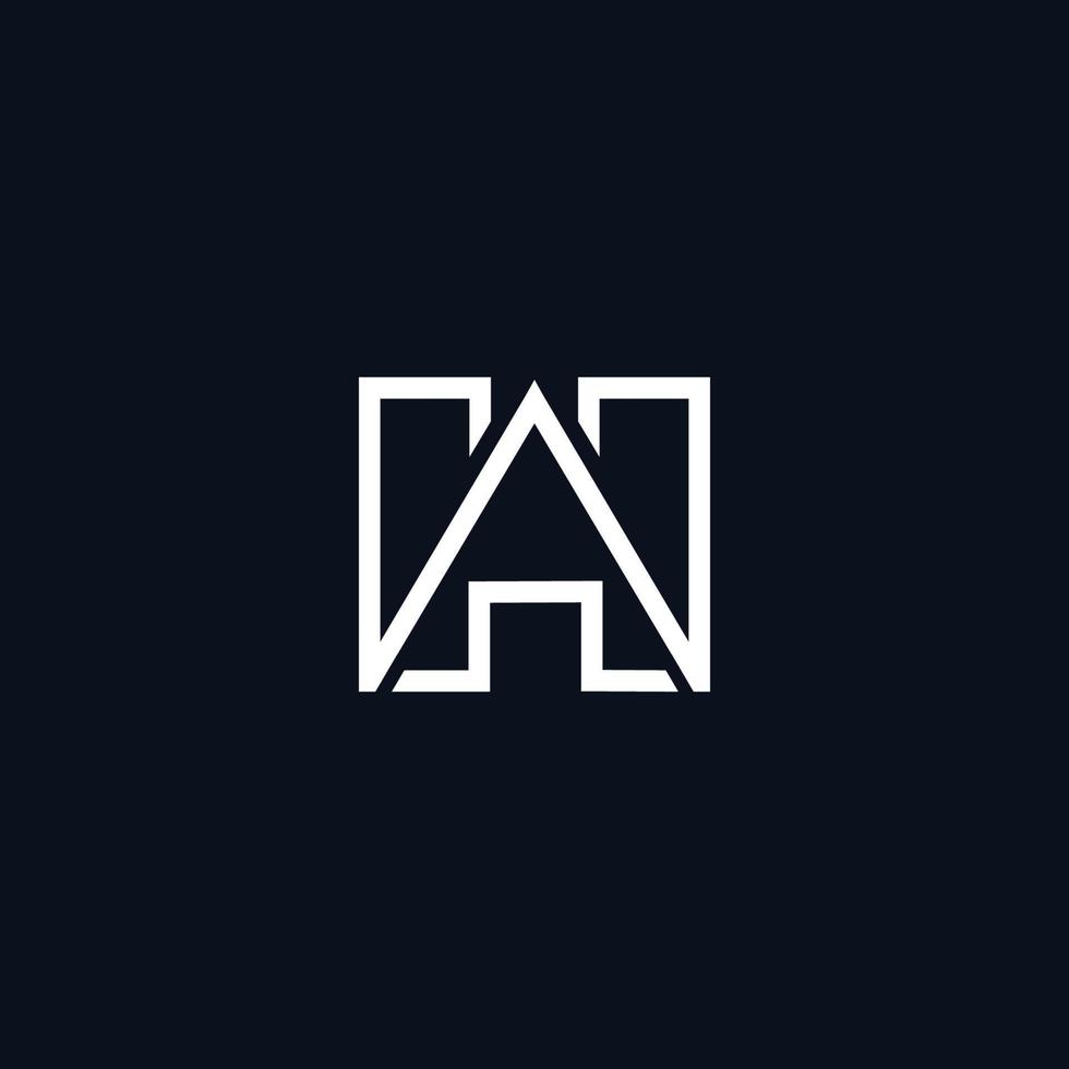 design moderno e exclusivo do logotipo das iniciais das letras ah. vetor