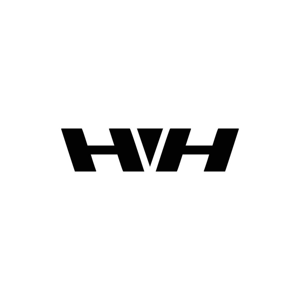 logotipo 1 das iniciais das letras hvh moderno e elegante vetor