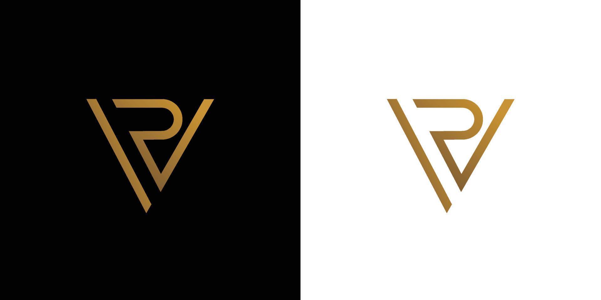 design de logotipo rv moderno e futurista vetor