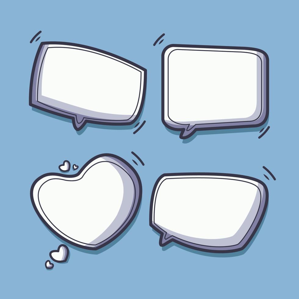 balões de fala para ilustração em quadrinhos de três vetores download grátis