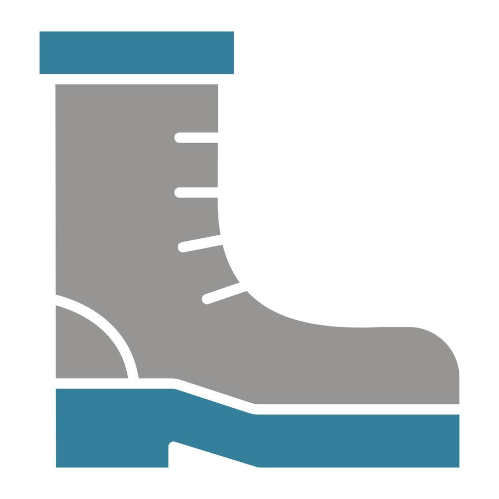 ícone de glifo de duas cores de botas vetor