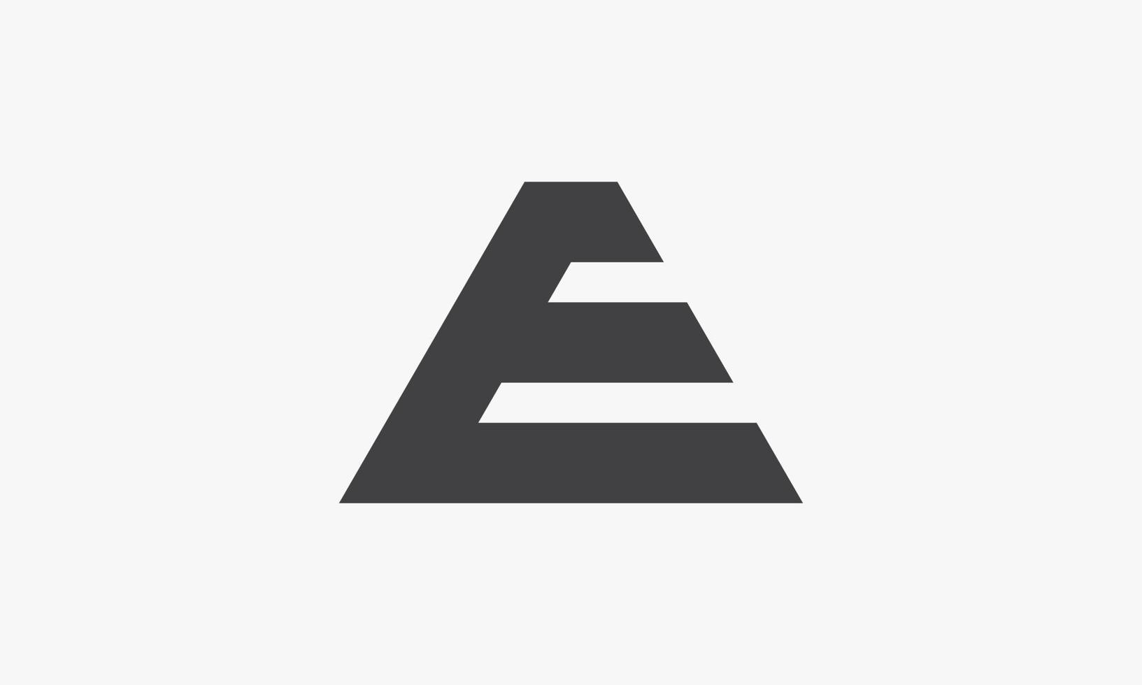 concpet de design de logotipo de triângulo ae. vetor
