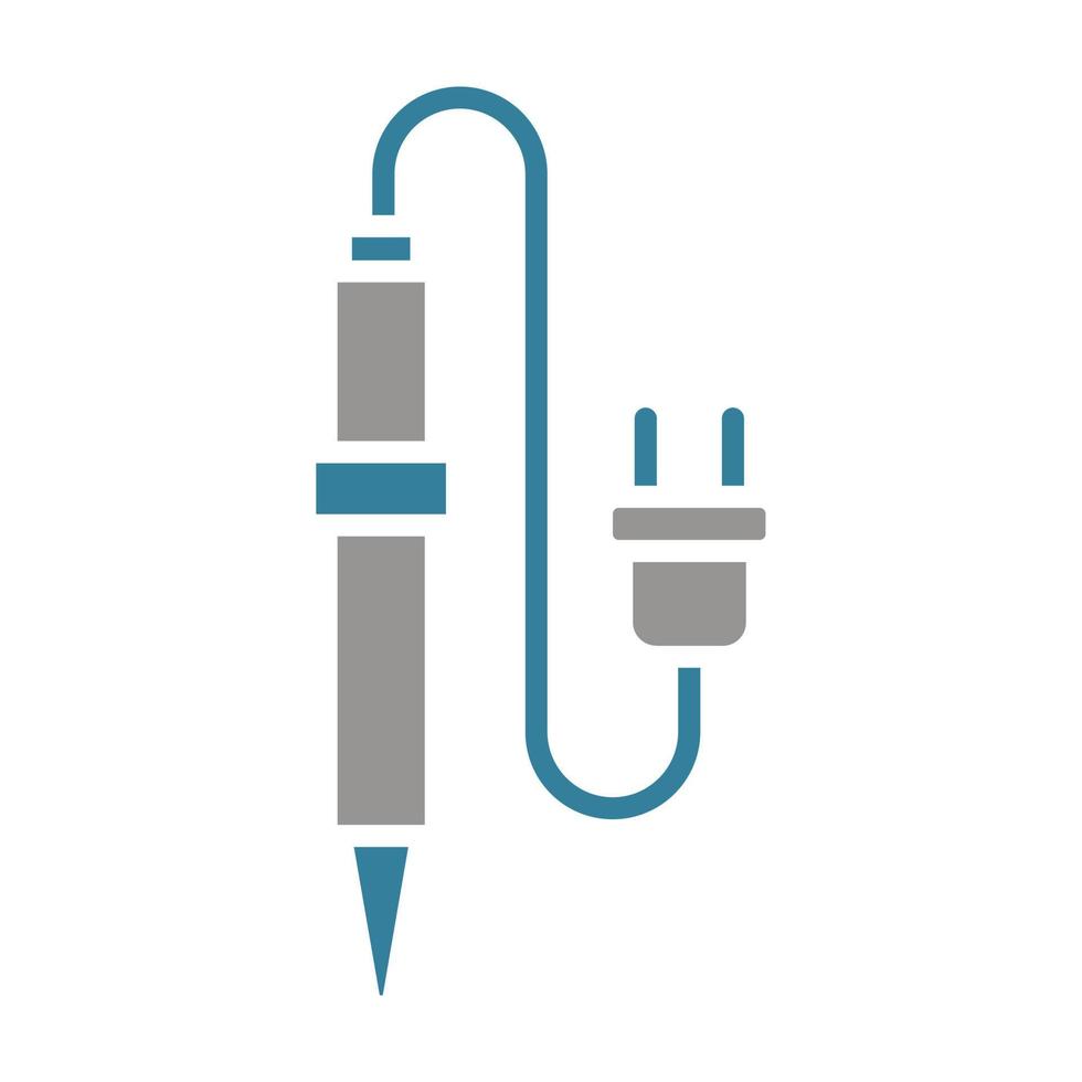 ícone de duas cores de glifo de ferro de solda vetor