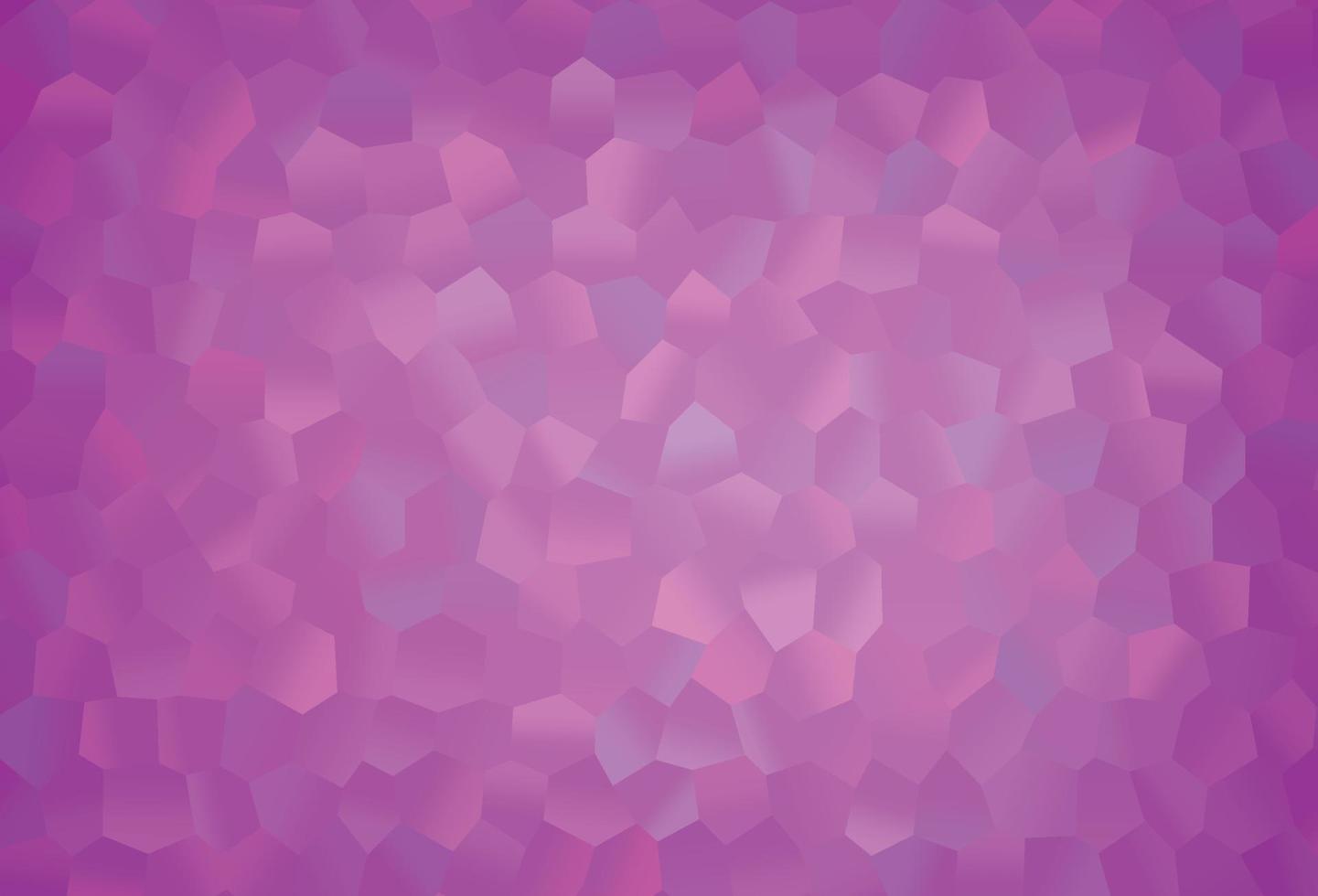 textura vector roxo claro com hexágonos coloridos.