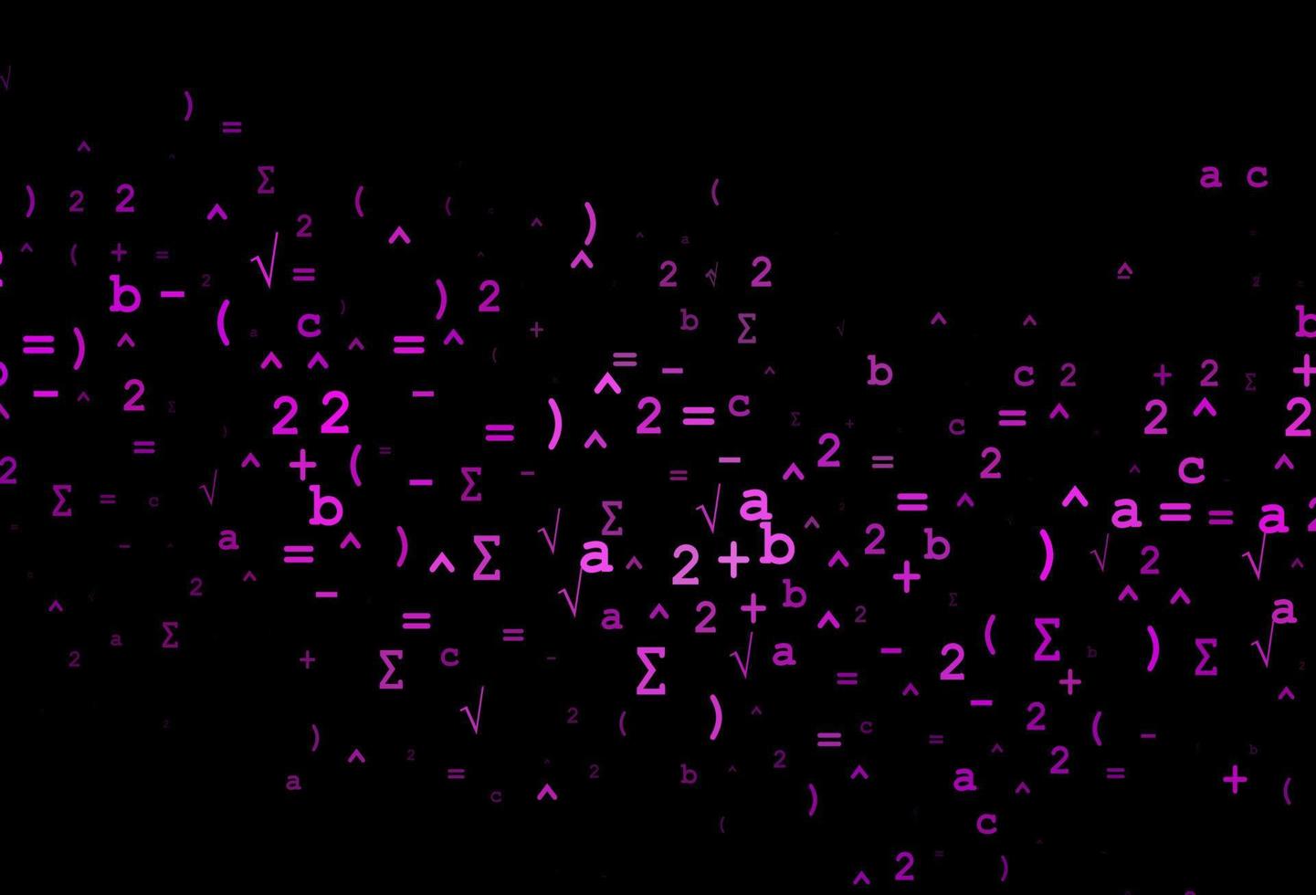 pano de fundo vector roxo escuro com elementos de álgebra.