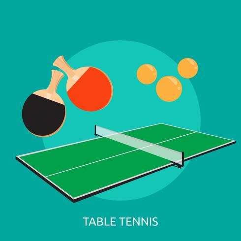 Ilustração conceitual de tênis de mesa vetor