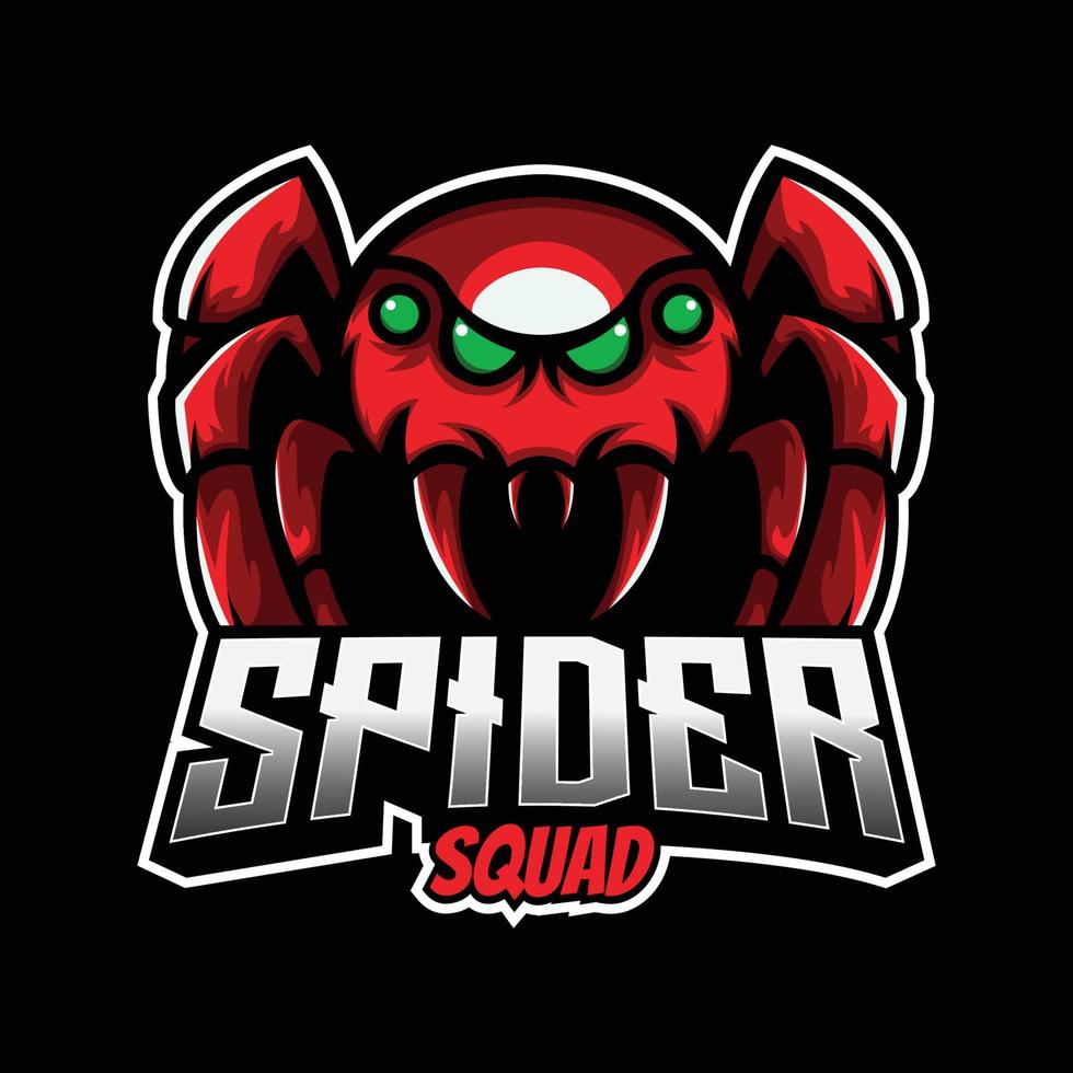 logotipo do mascote da aranha vetor