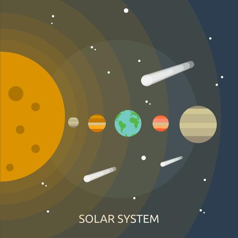 Ilustração conceitual do sistema solar Design vetor
