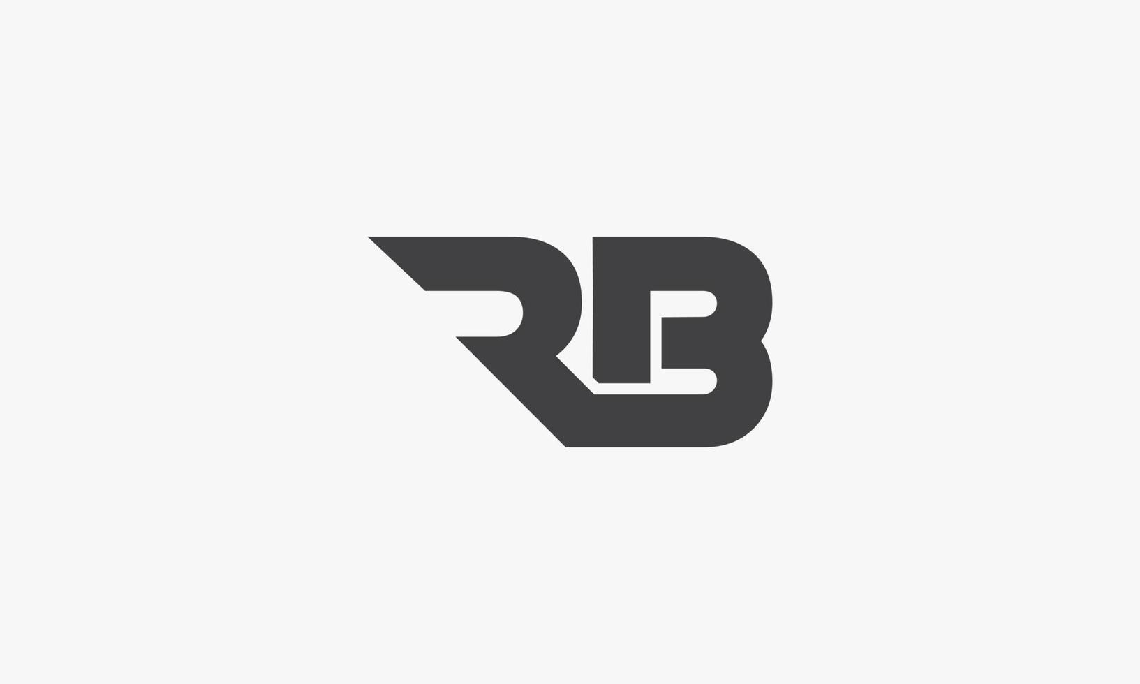 logotipo da carta rb isolado no fundo branco. vetor