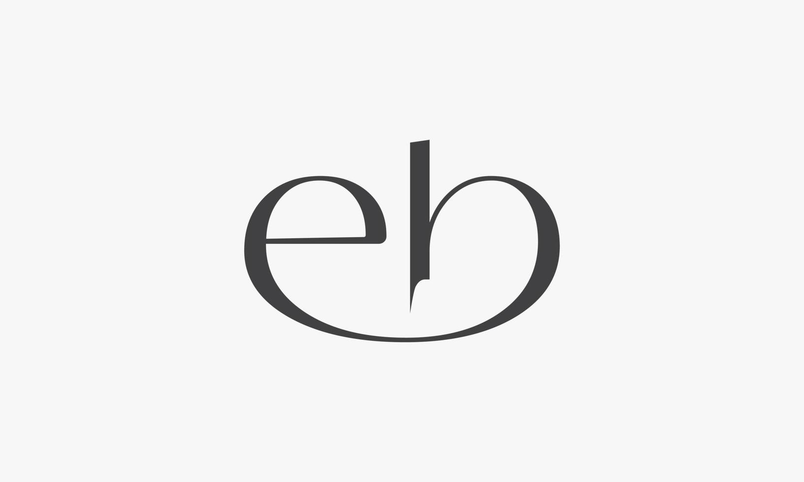 Vetor de design de logotipo em letra minúscula eb