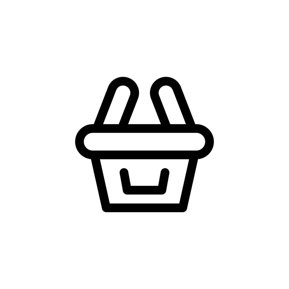 carrinho de compras ícone design vector símbolo varejo, compras, cesta, sacola, mercado para comércio eletrônico