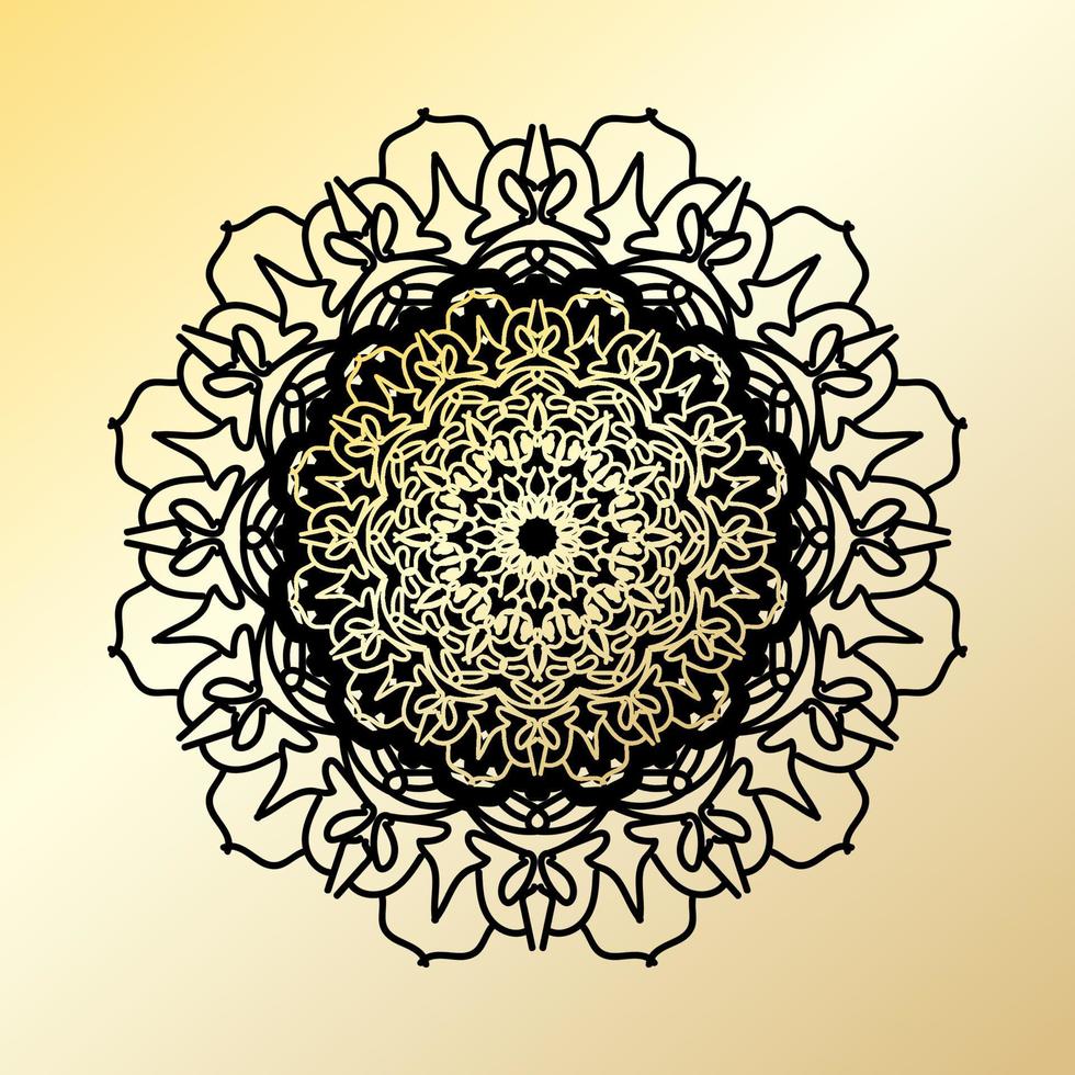 desenho de mandala indiana ornamental de luxo vetor