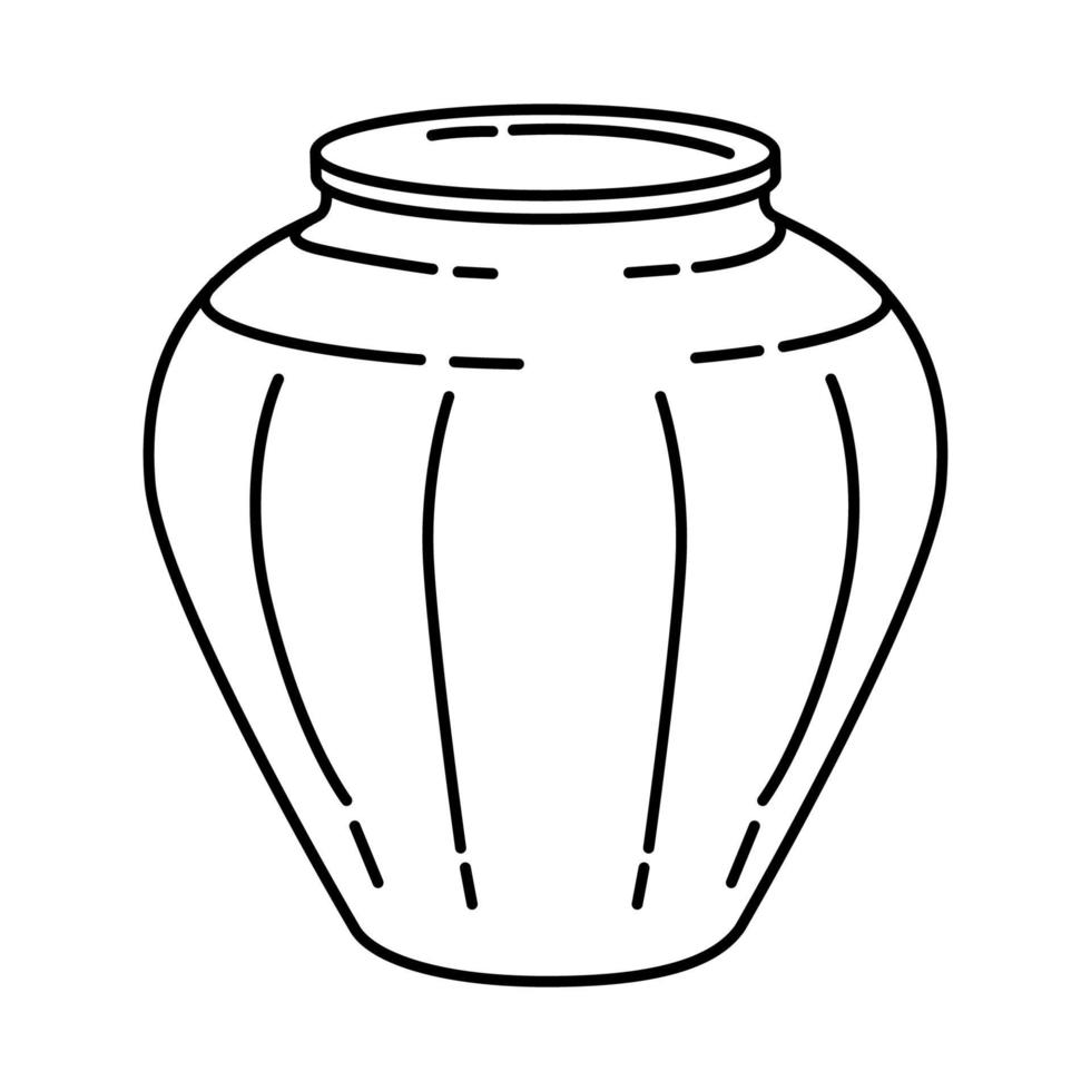 ícone de vaso de cerâmica. doodle desenhado à mão ou estilo de ícone de contorno vetor