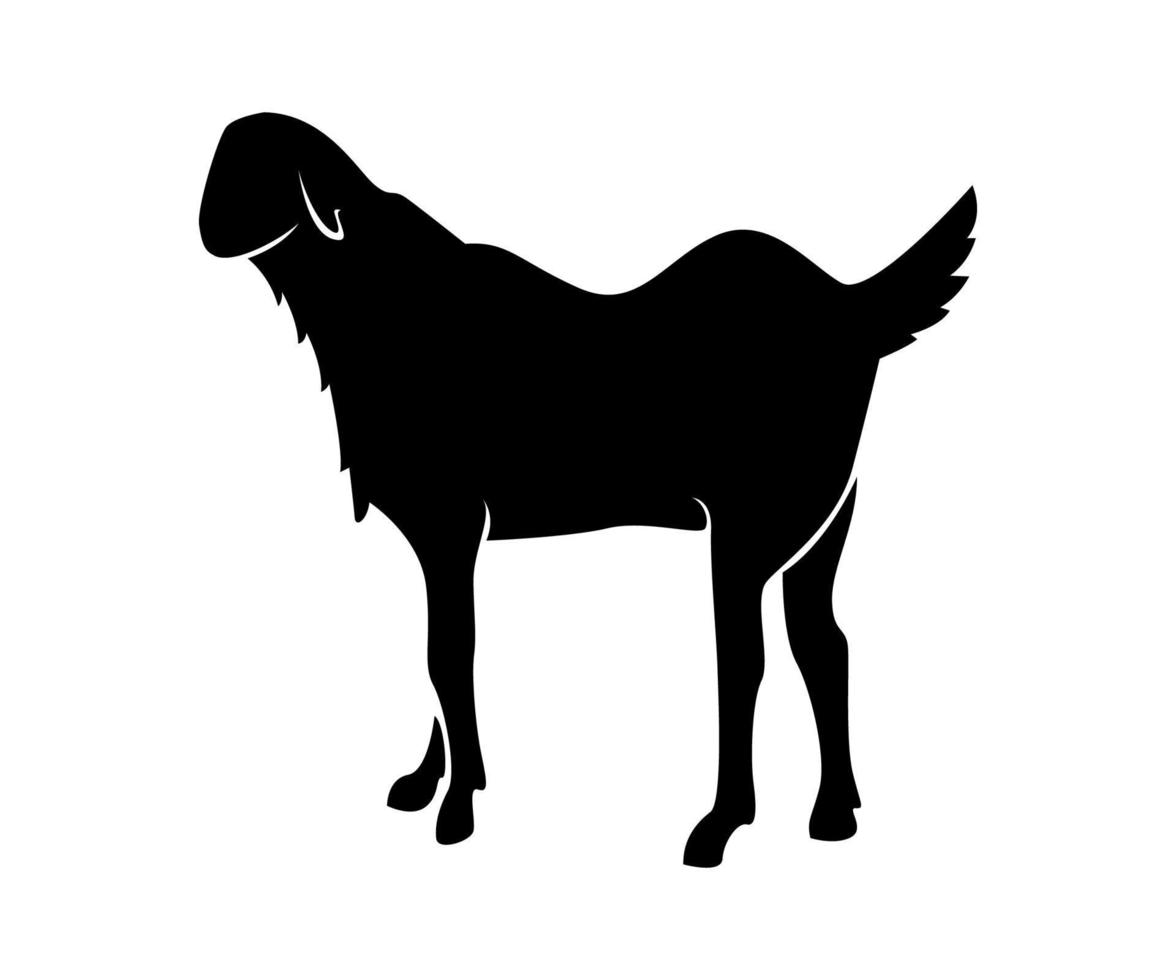 desenho de silhueta de cabra, silhueta de cabra vetor