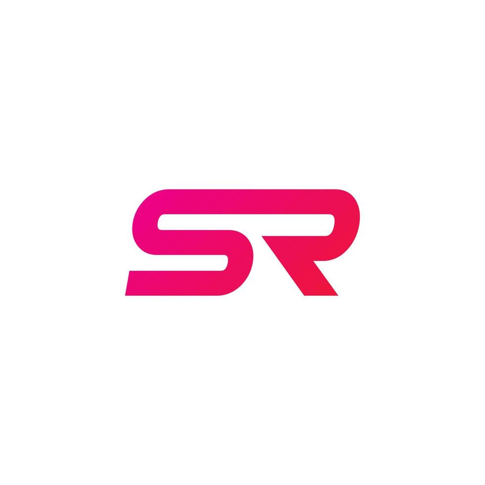 iniciais do logotipo sr. logotipo sr moderno vetor