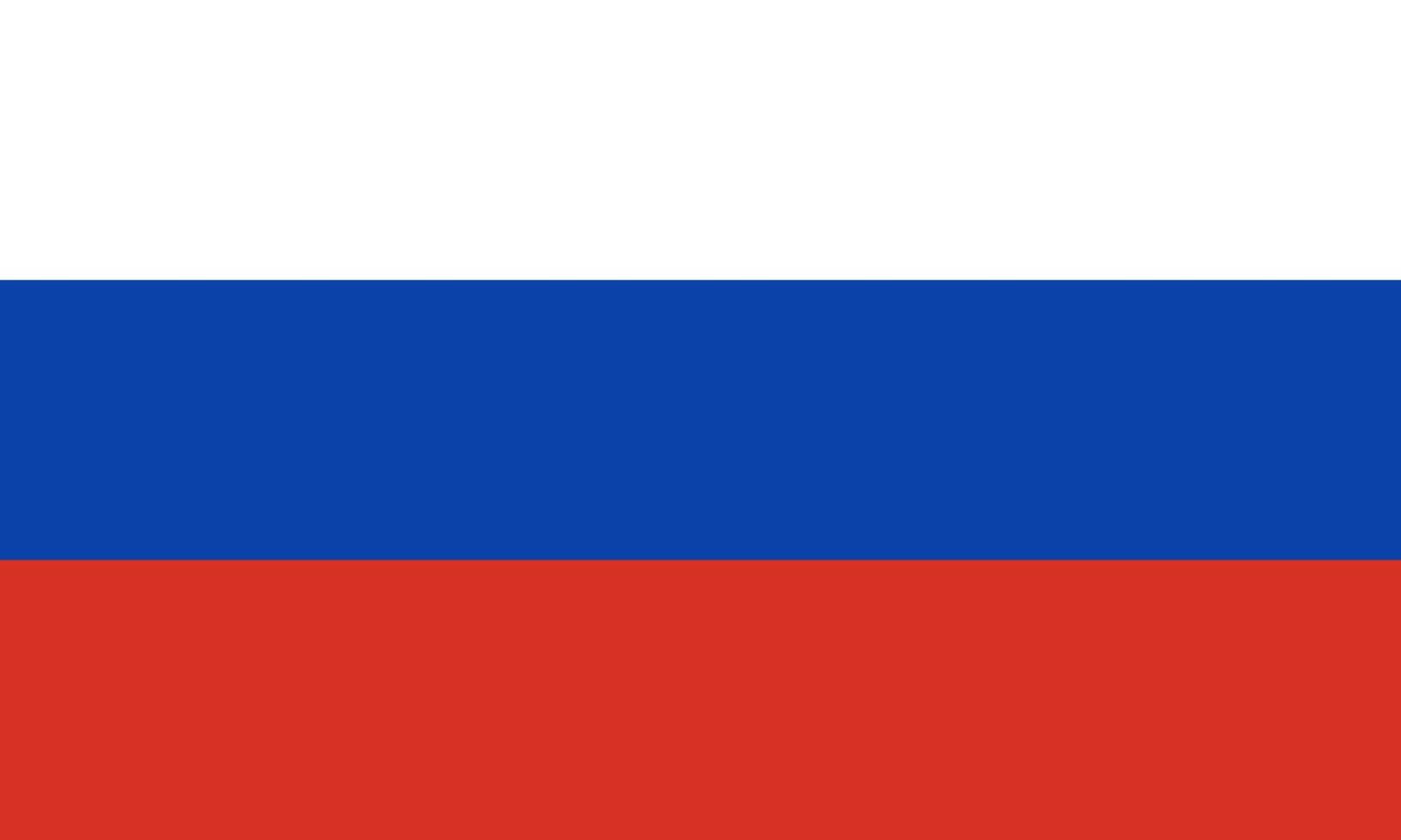 vetor de bandeira plana russa. bandeira nacional da Rússia. ilustração vetorial
