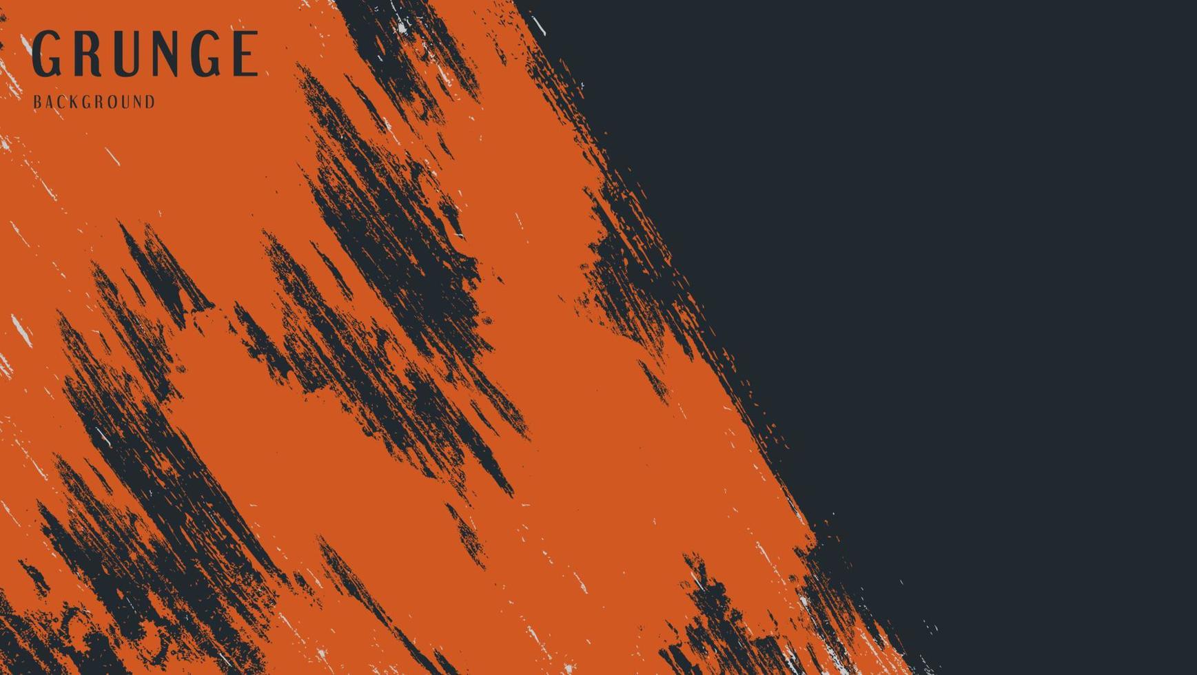 design de textura de risco grunge laranja abstrato mínimo em fundo escuro vetor