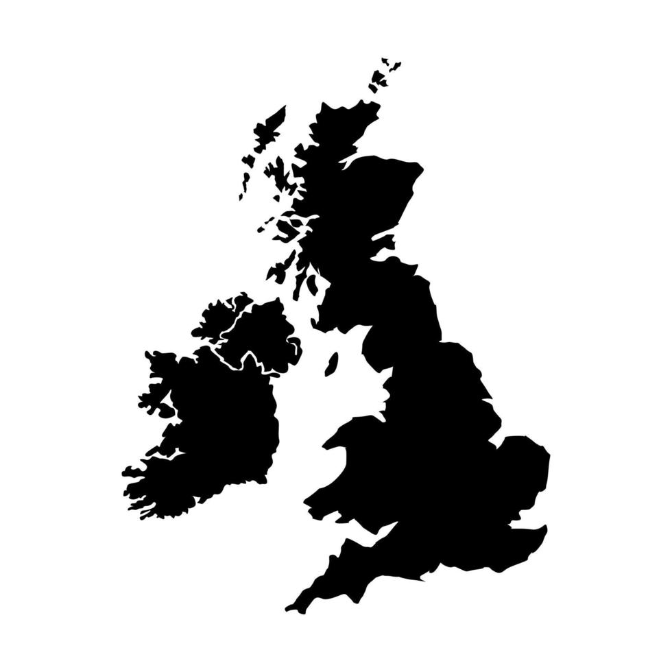 mapa da Grã-Bretanha em fundo branco vetor