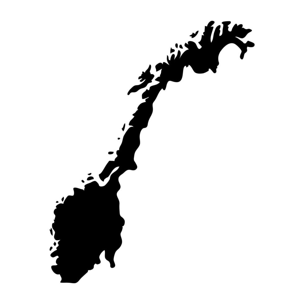 mapa da noruega em fundo branco vetor