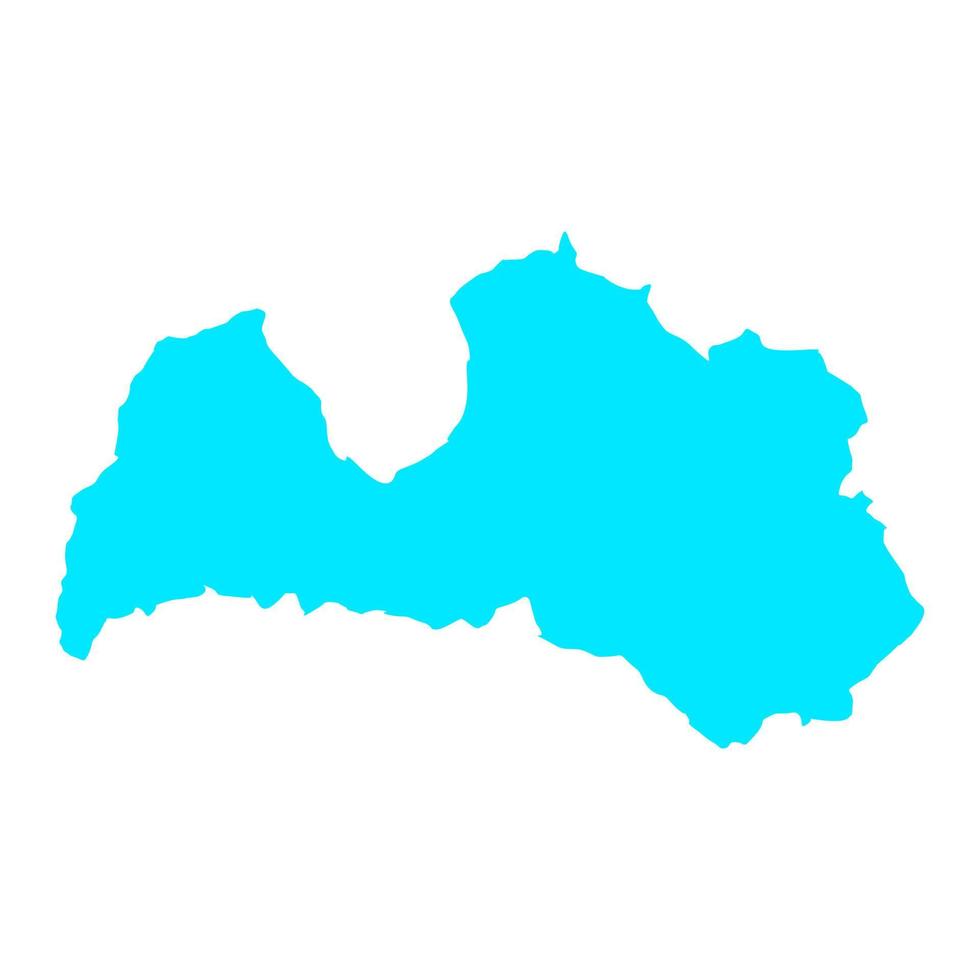 mapa da letônia em fundo branco vetor