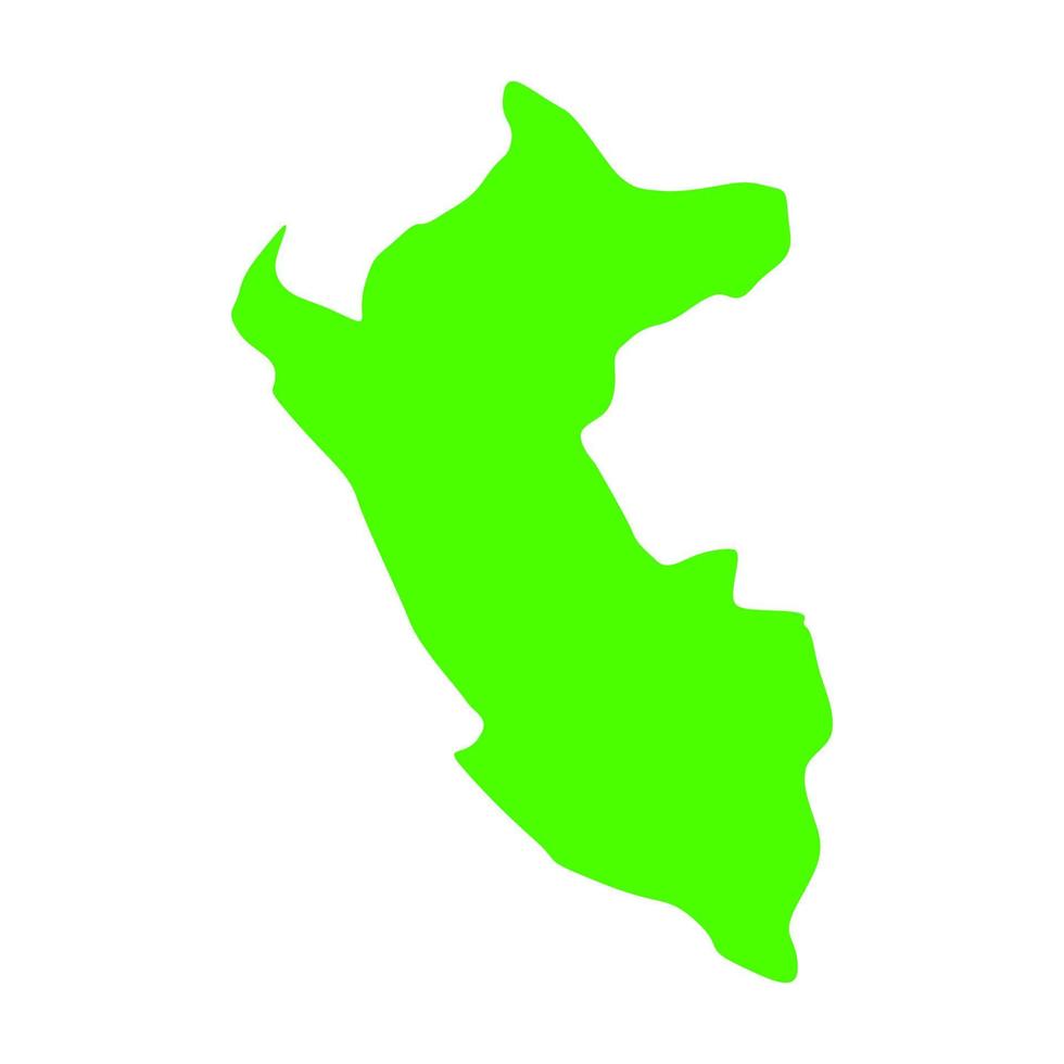 mapa do Peru em fundo branco vetor