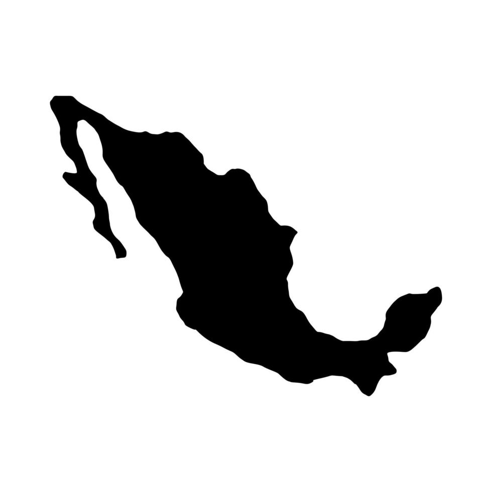 mapa do méxico em fundo branco vetor