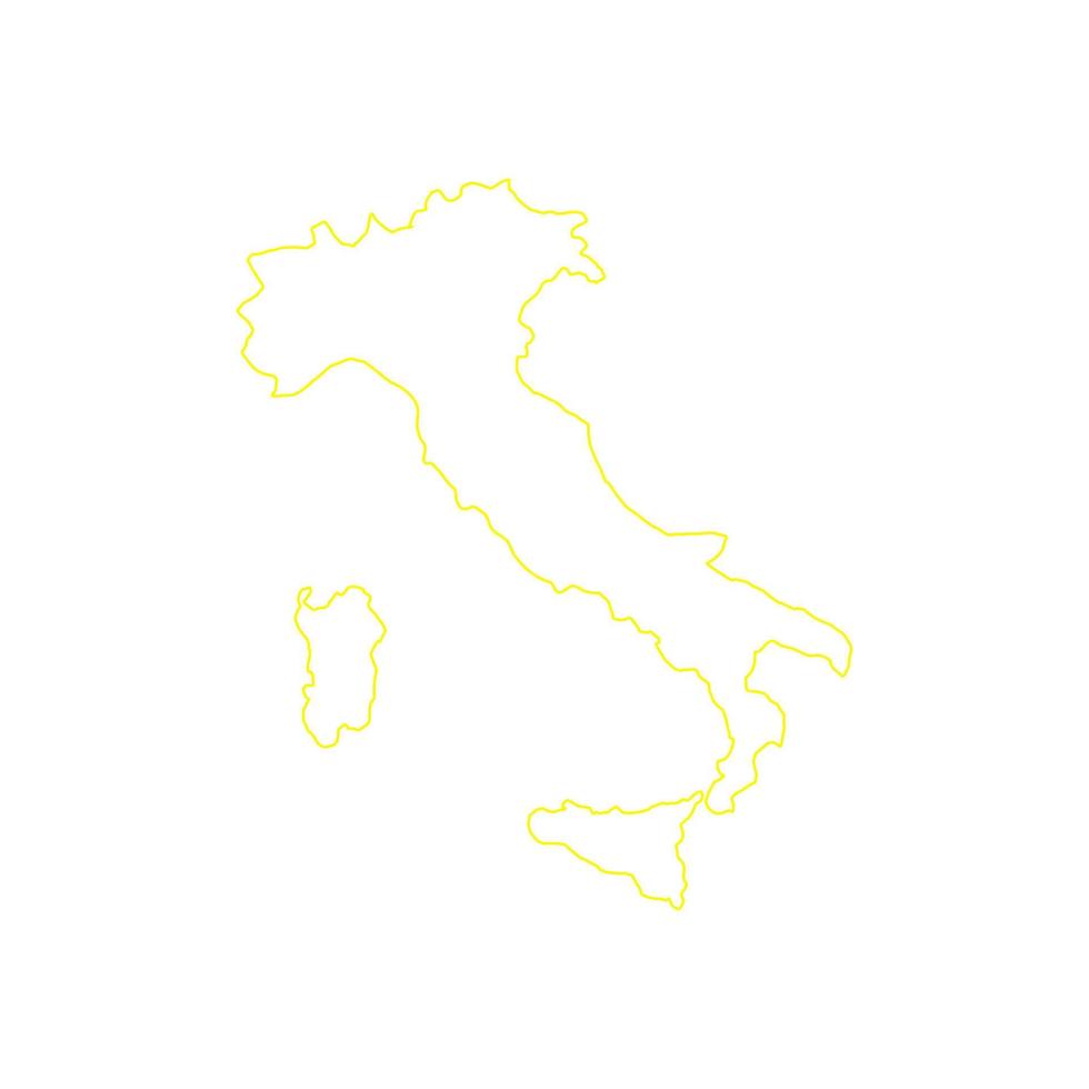 mapa da itália em fundo branco vetor