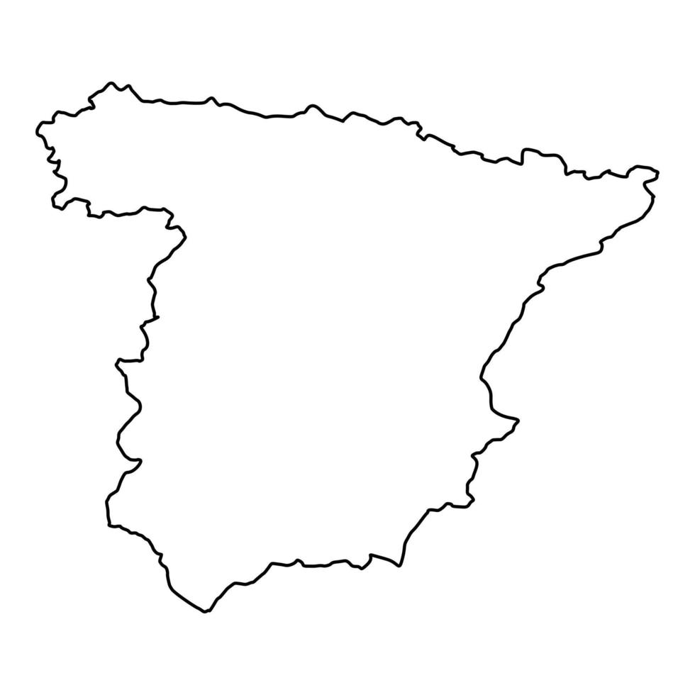 mapa da espanha em fundo branco vetor