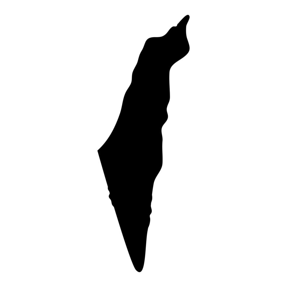 mapa de israel em fundo branco vetor