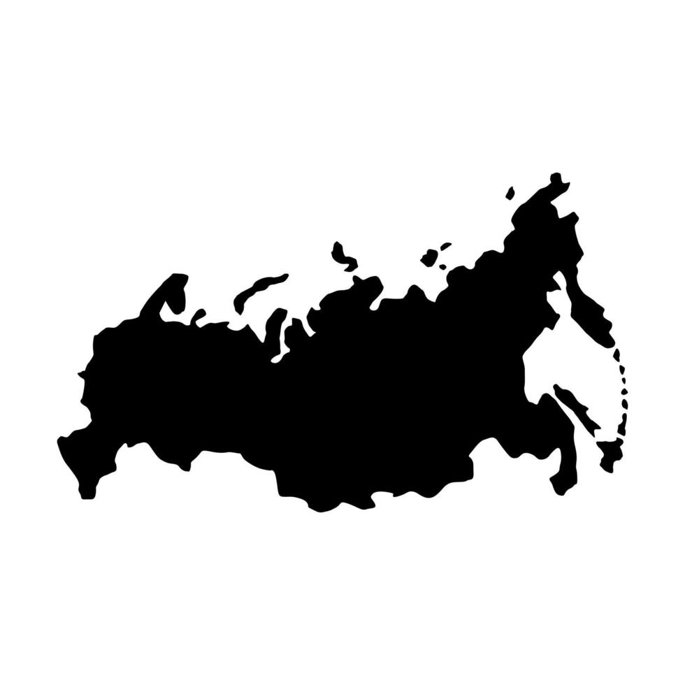 mapa da rússia em fundo branco vetor