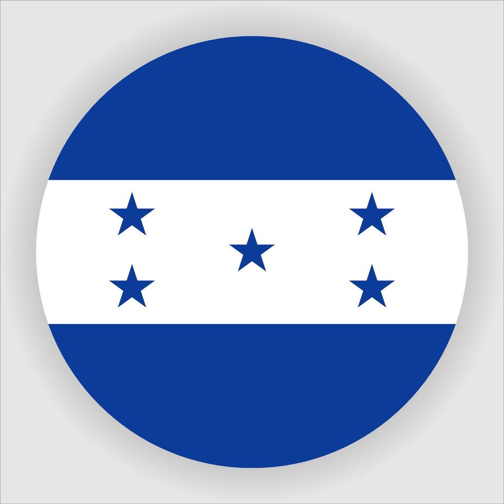 Vetor de ícone de bandeira nacional plana arredondada de honduras