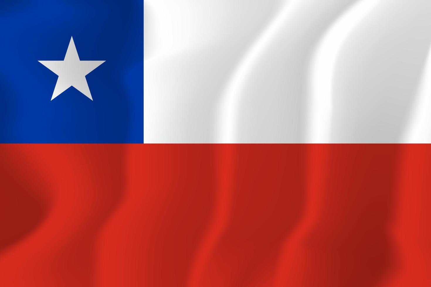 ilustração de fundo a ondulação da bandeira nacional do chile vetor