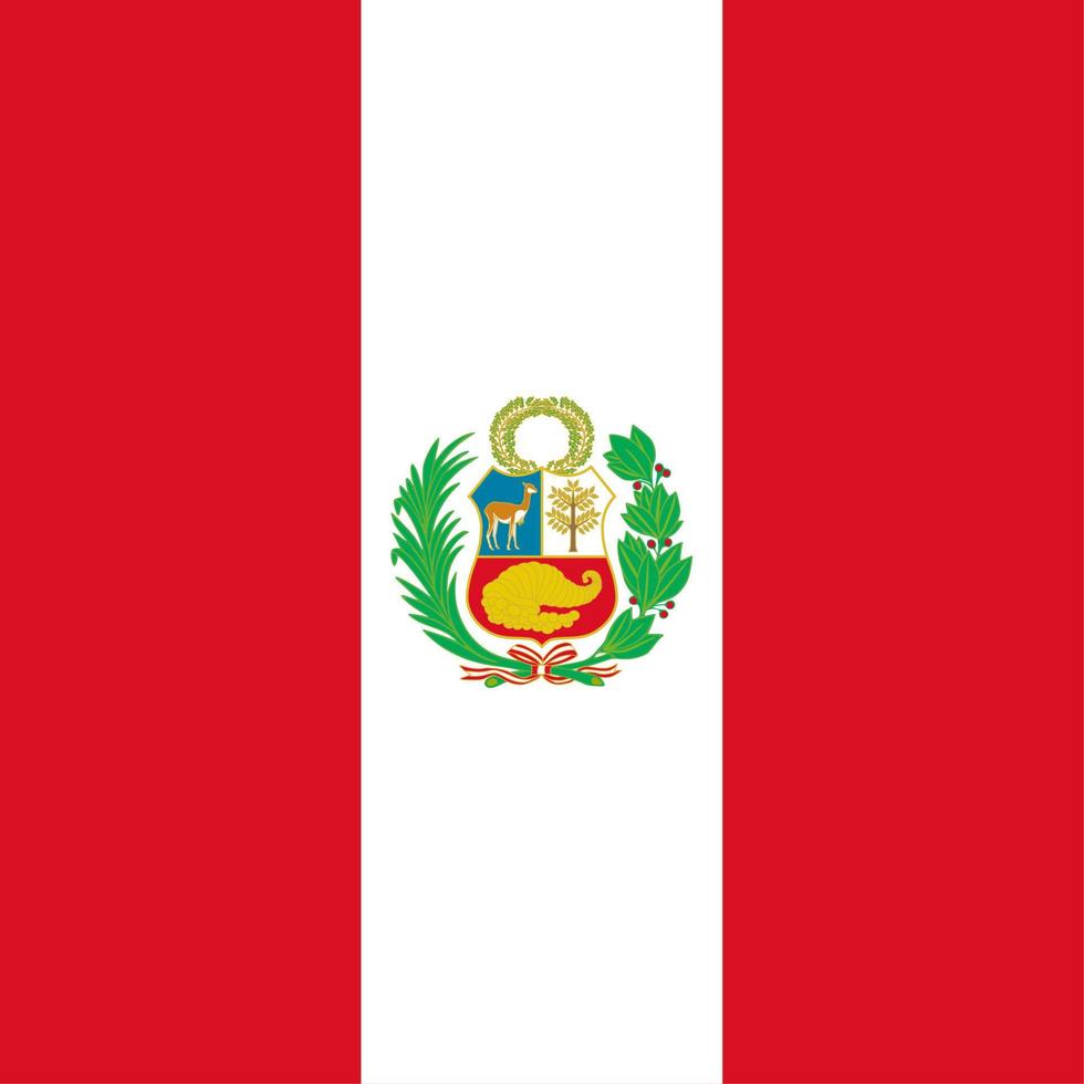 bandeira nacional quadrada peru vetor