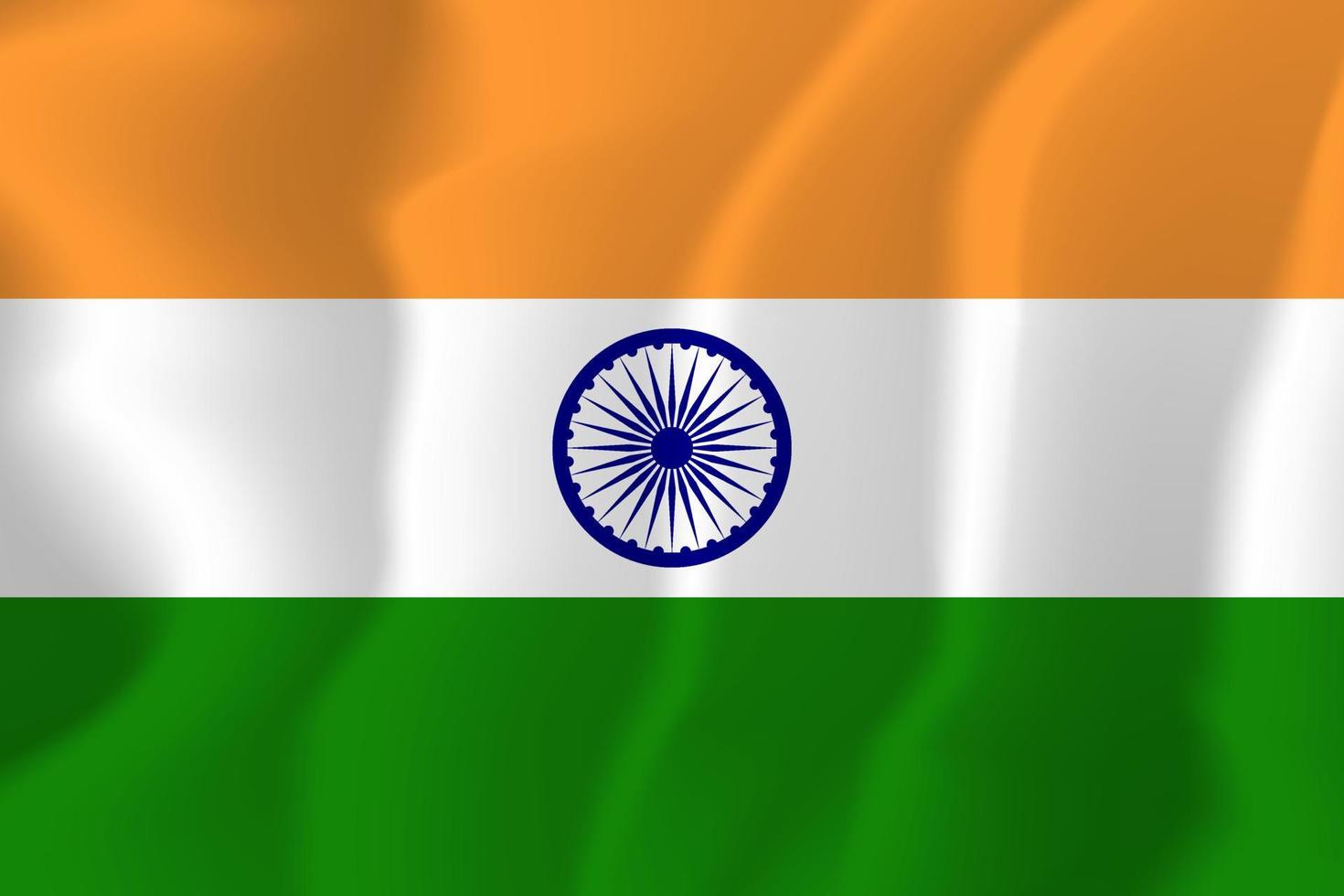 ilustração de fundo ondulado da bandeira nacional da índia vetor