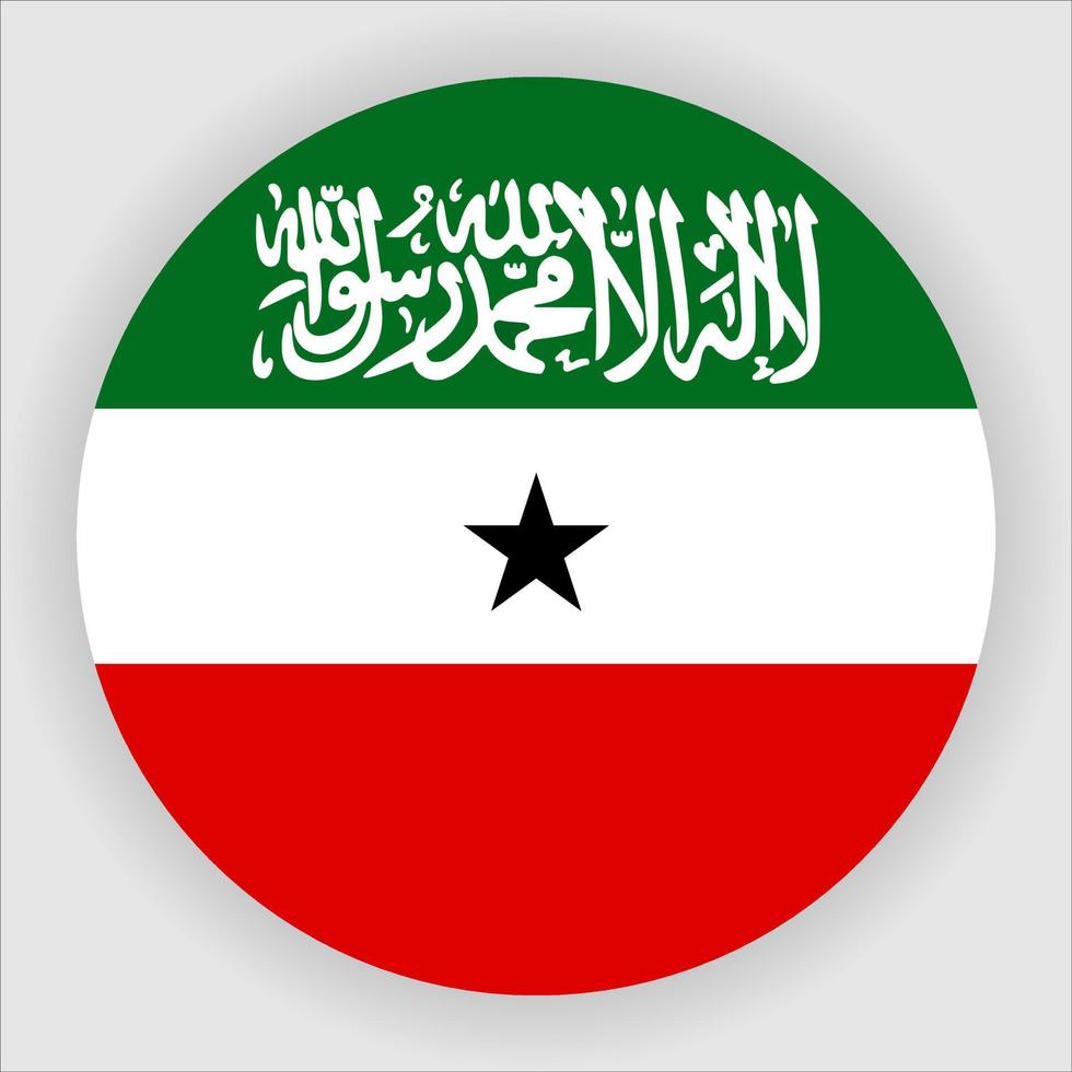 Vetor de ícone de bandeira nacional plana arredondada somalilândia