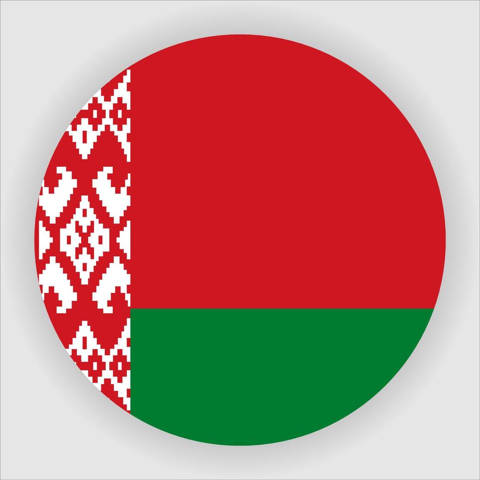 vetor de ícone de bandeira nacional plana arredondada da bielorrússia