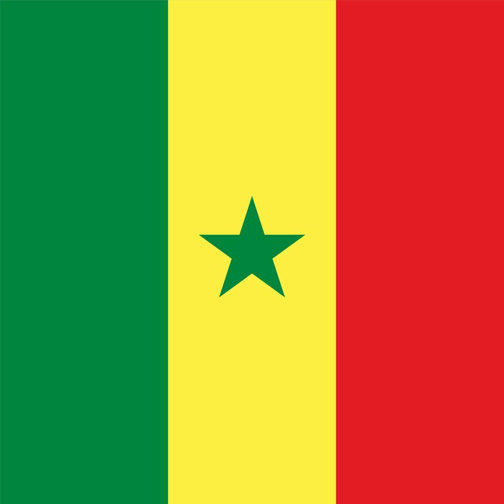 bandeira nacional da praça do senegal vetor