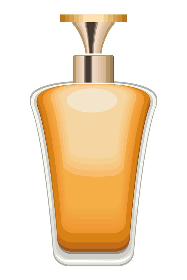 frasco de perfume dourado vetor